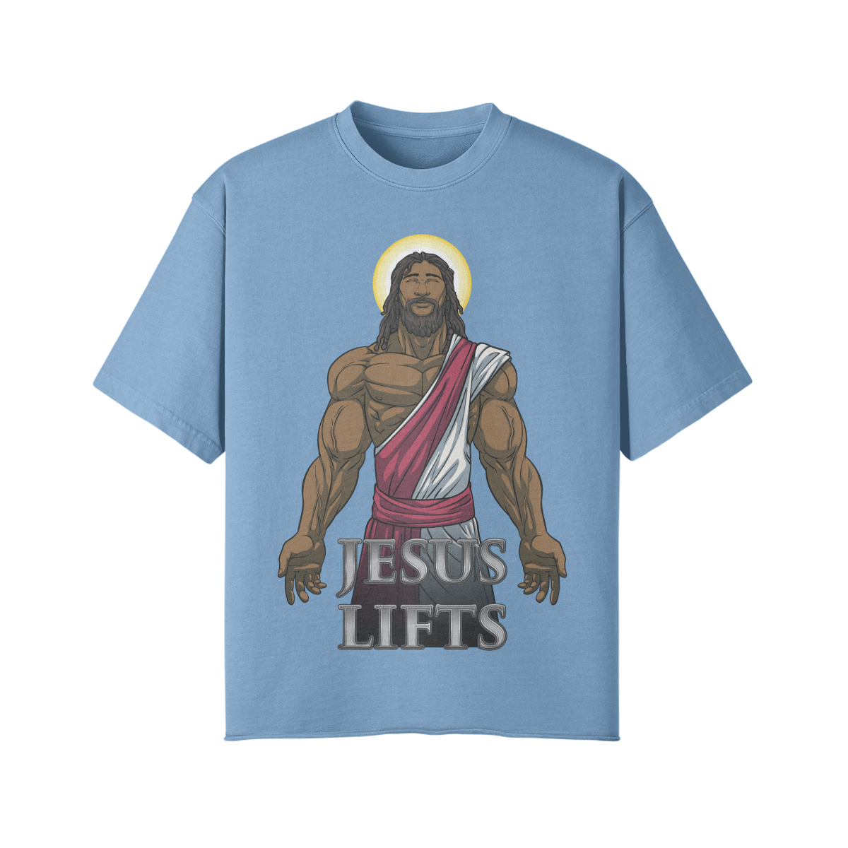 JESUS LIFTS- Pump Top-Medium Blue-League of Lifters