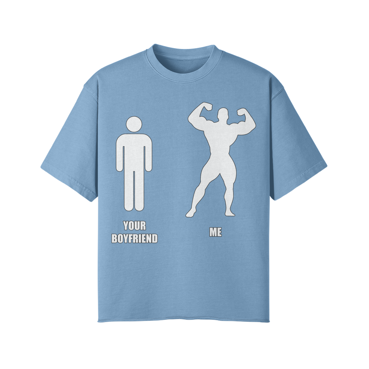 YOUR BOYFRIEND VS ME- Pump Top-Medium Blue-League of Lifters