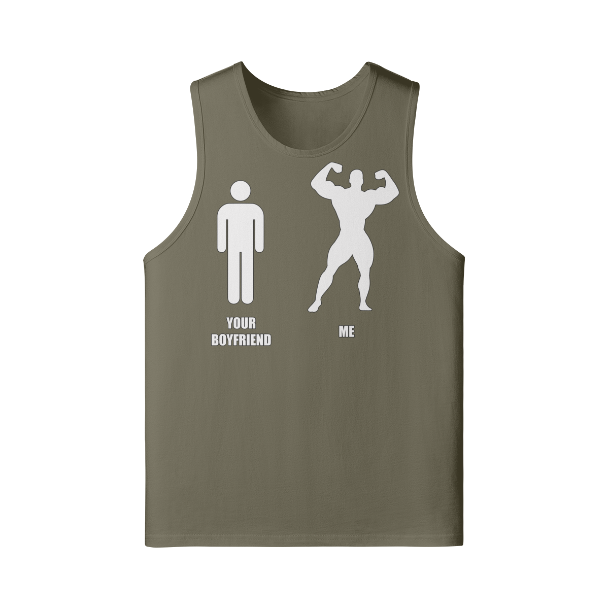 YOUR BOYFRIEND VS ME- Tank Top-Camel-League of Lifters