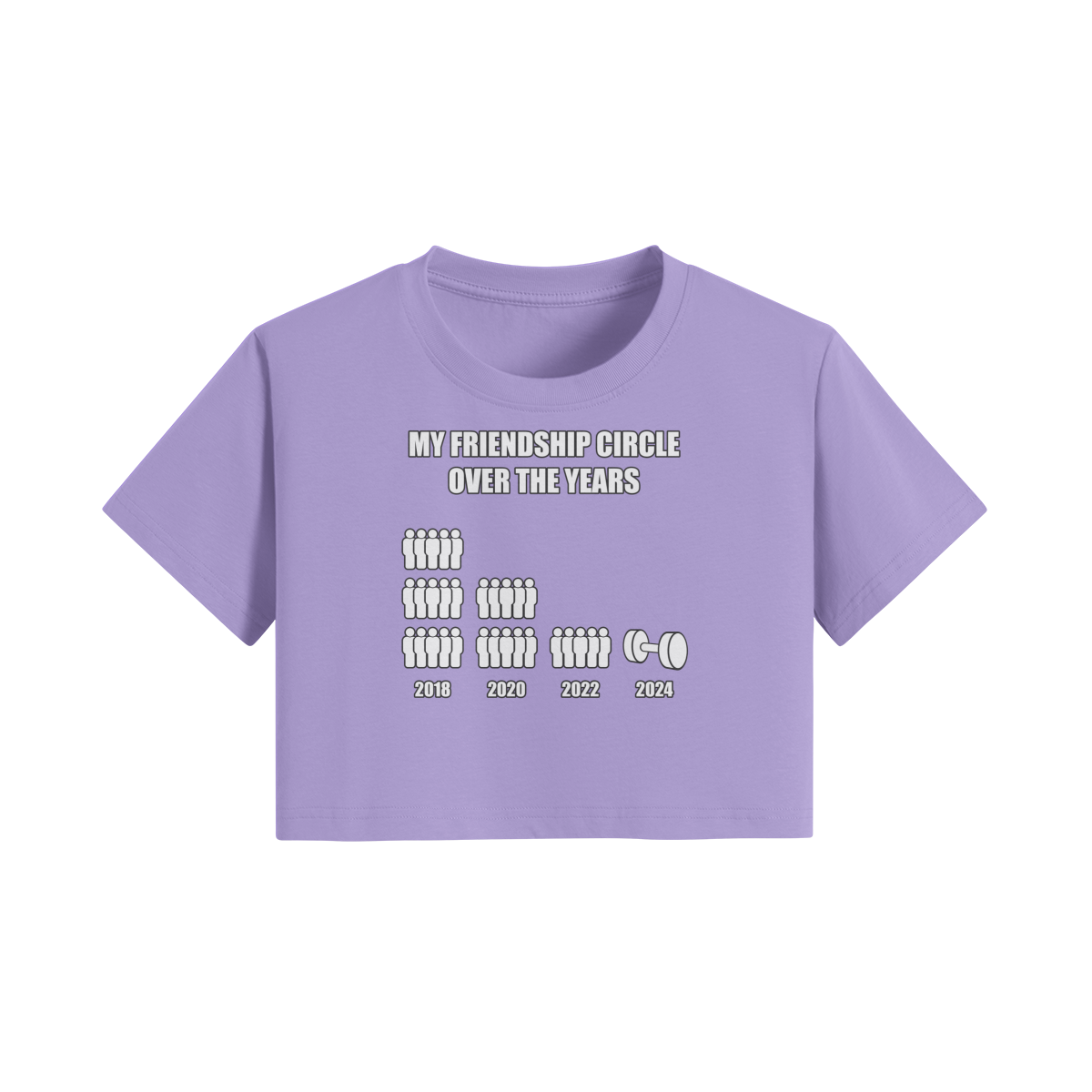 FRIENDSHIP CIRCLE- Womens Crop Top-Lavender-League of Lifters