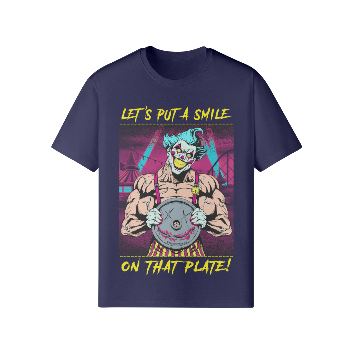 SMILE ON THAT PLATE (RETRO)- Classic T-Shirt-Dark Navy-League of Lifters