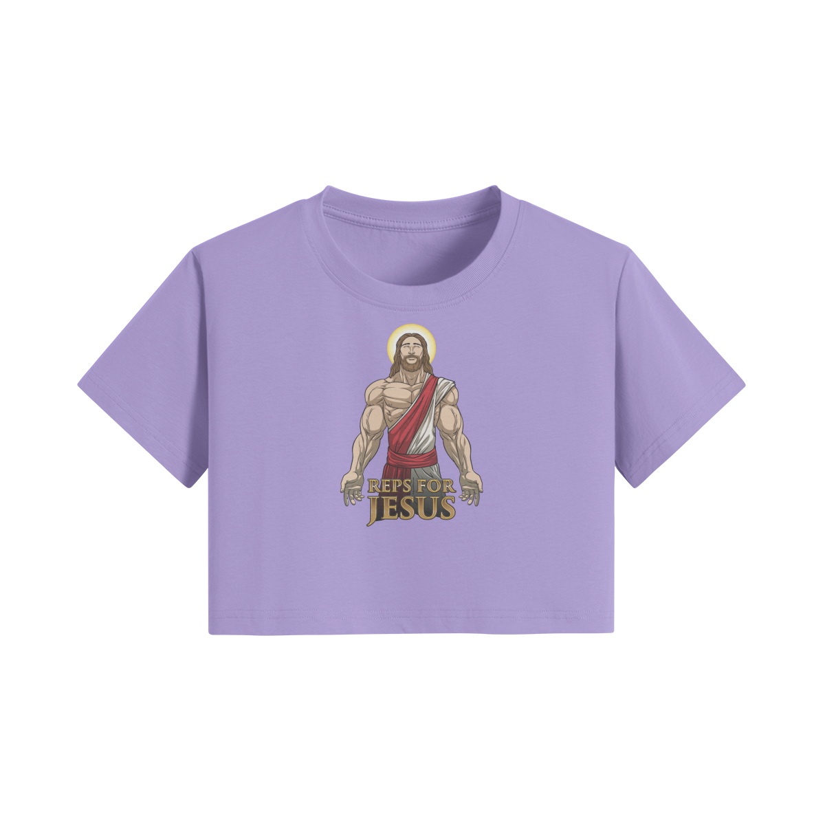 REPS FOR JESUS- Womens Crop Top-Lavender-League of Lifters