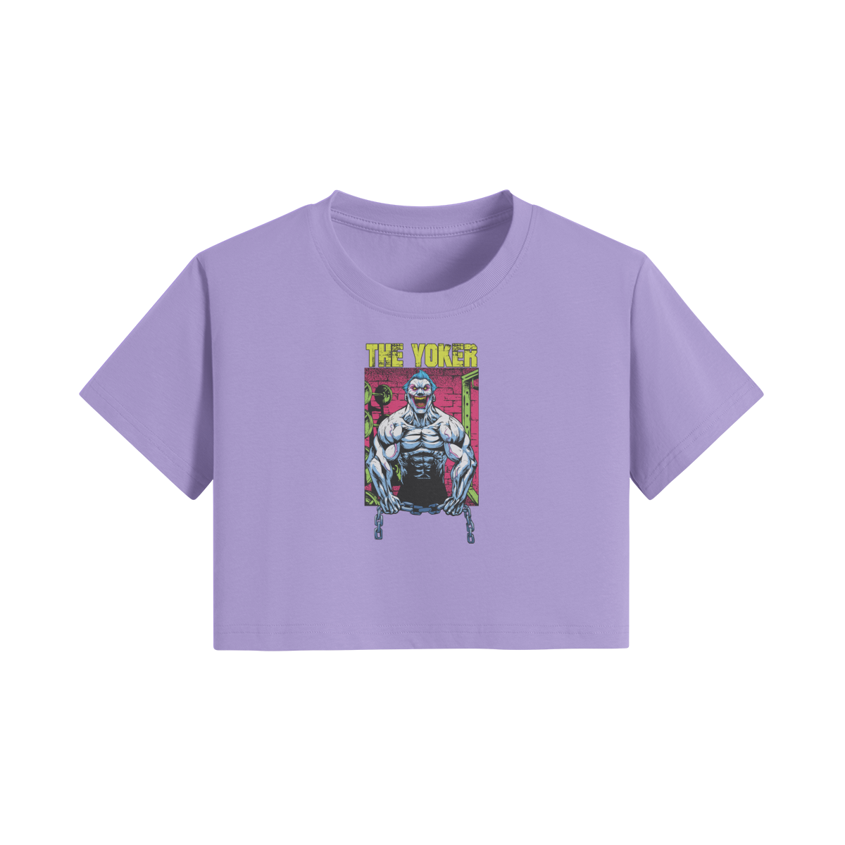 THE YOKER (RETRO)- Womens Crop Top-Lavender-League of Lifters