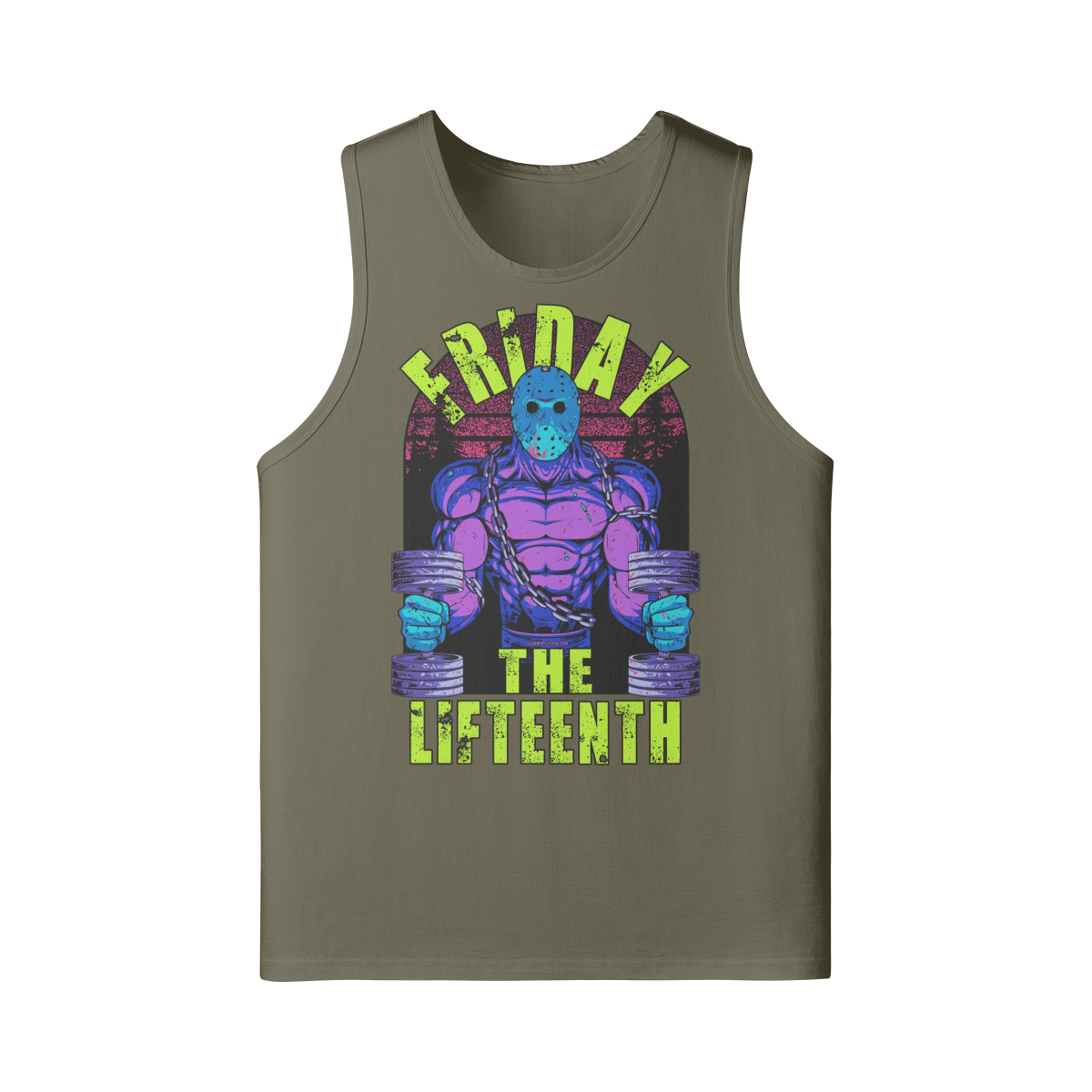 FRIDAY THE LIFTEENTH (RETRO)- Tank Top-Camel-League of Lifters