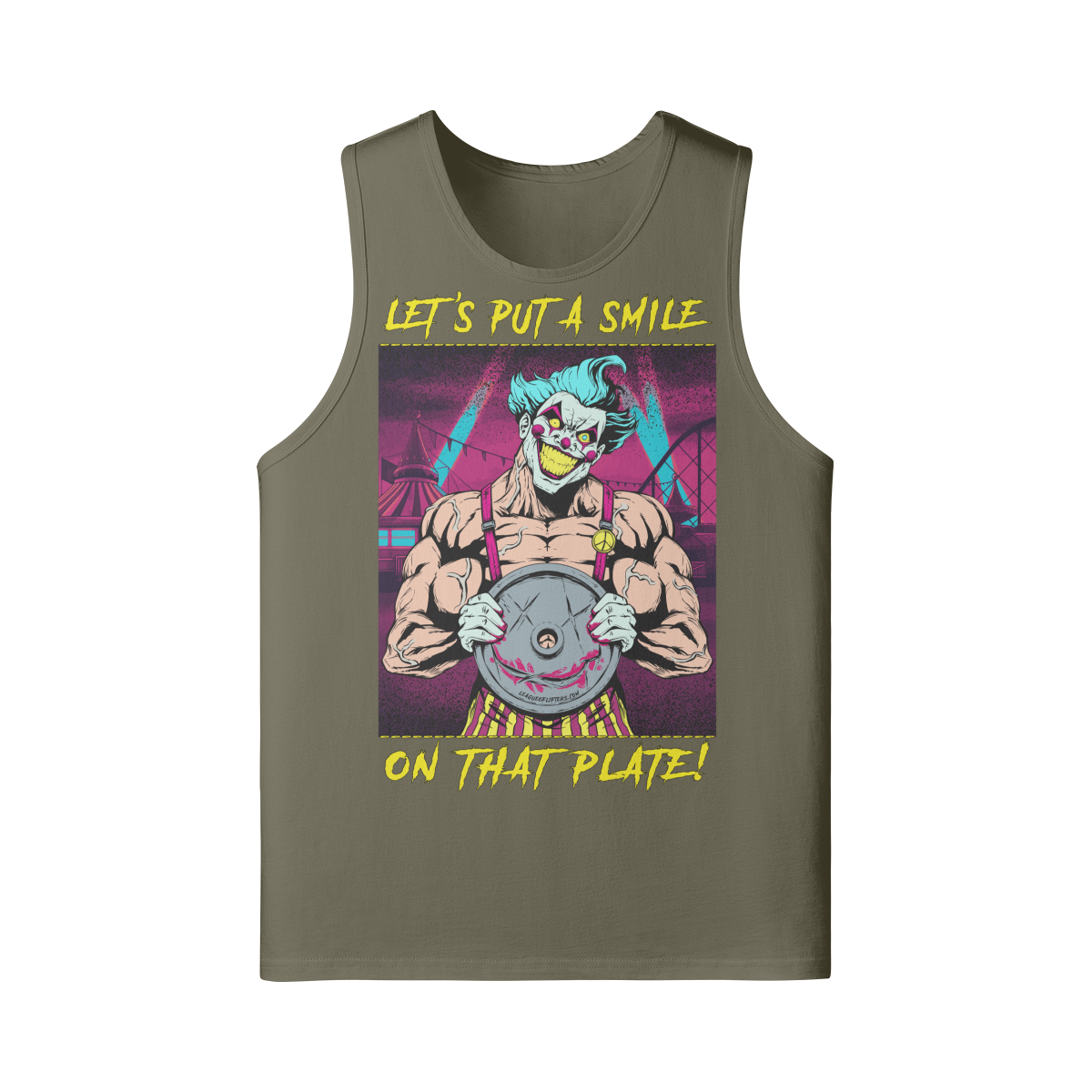 SMILE ON THAT PLATE (RETRO)- Tank Top-Camel-League of Lifters