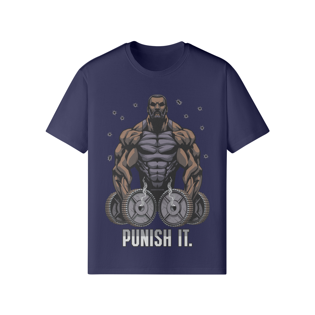 PUNISH IT (BEARD)- Classic T-Shirt-Dark Navy-League of Lifters