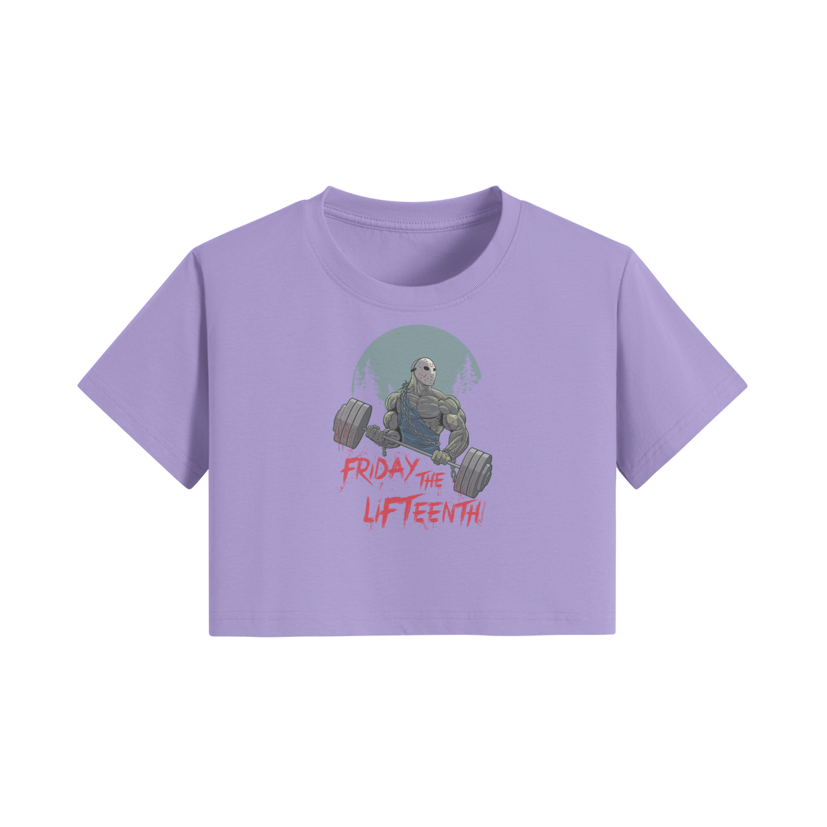 FRIDAY THE LIFTEENTH- Womens Crop Top-Lavender-League of Lifters