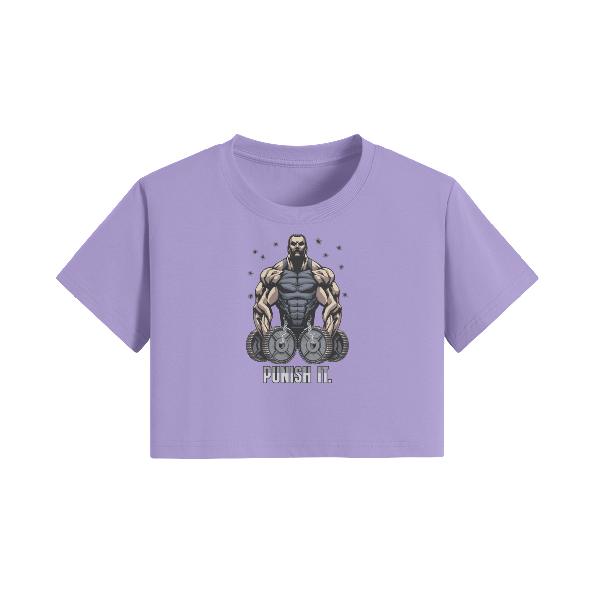PUNISH IT- Womens Crop Top-Lavender-League of Lifters