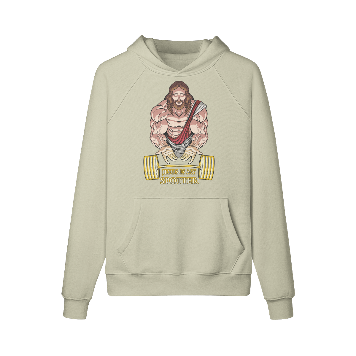 JESUS IS MY SPOTTER- Hoodie-Camel-League of Lifters