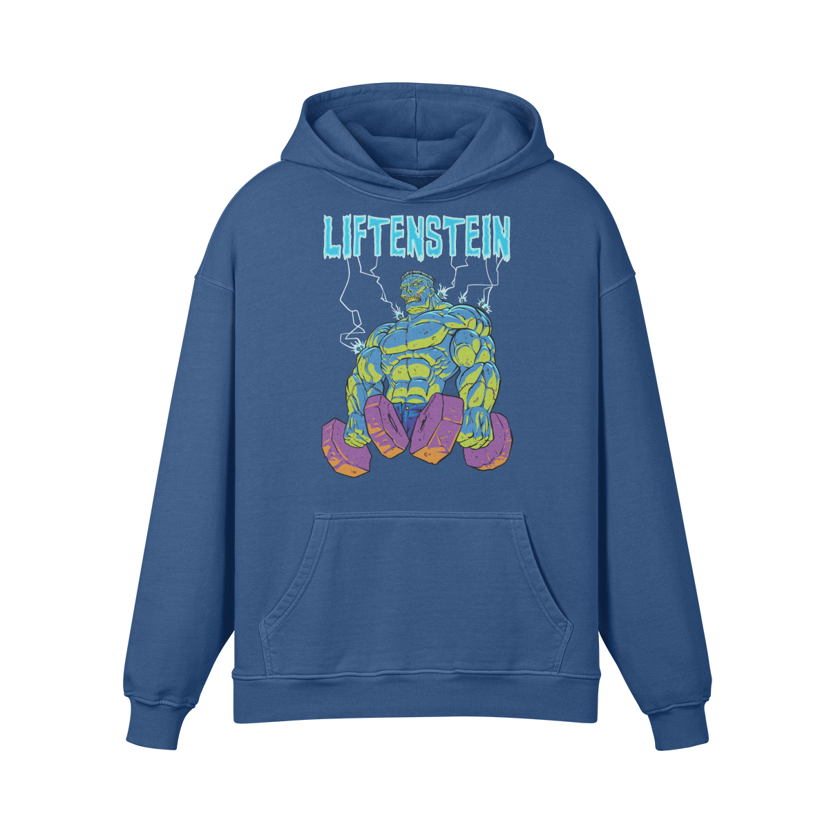 LIFTENSTEIN- Oversized Hoodie-Kashmir Blue-League of Lifters