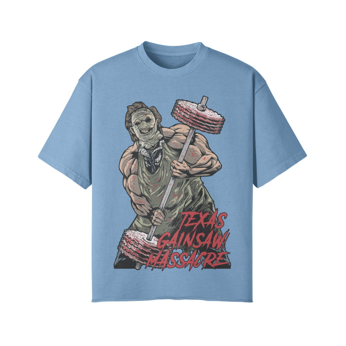 TEXAS GAINSAW MASSACRE- Pump Top-Medium Blue-League of Lifters
