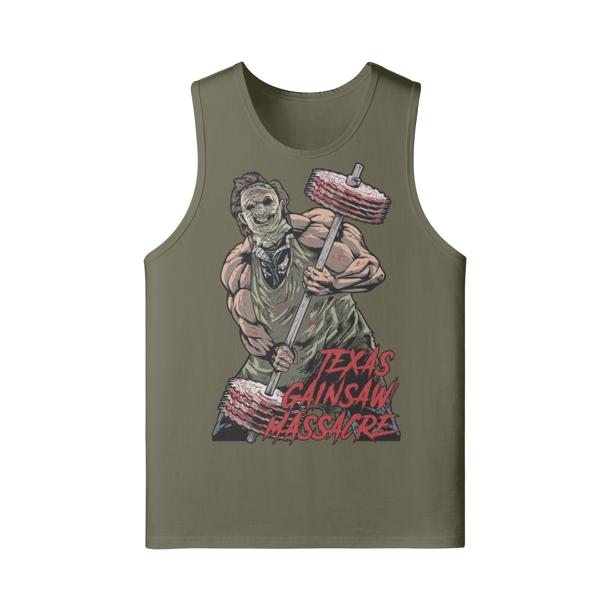 TEXAS GAINSAW MASSACRE- Tank Top-Camel-League of Lifters
