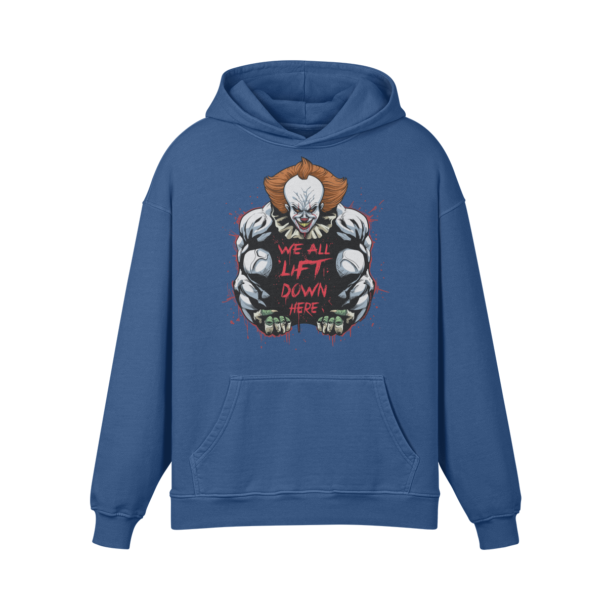 WE ALL LIFT DOWN HERE (CLASSIC)- Oversized Hoodie-Kashmir Blue-League of Lifters