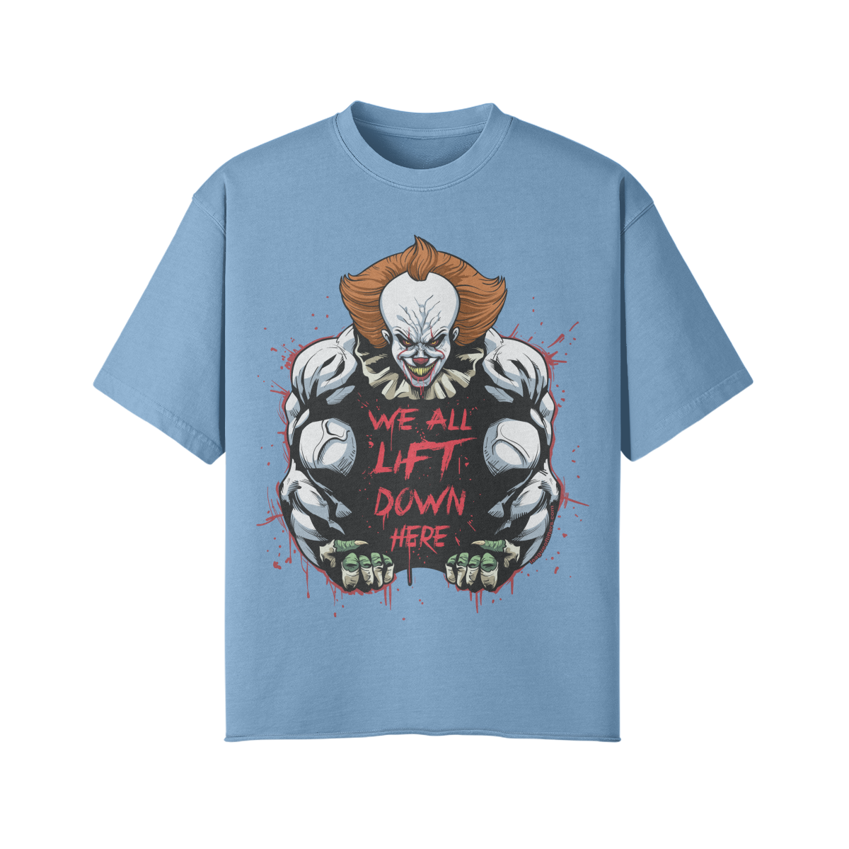 WE ALL LIFT DOWN HERE (CLASSIC)- Pump Top-Medium Blue-League of Lifters