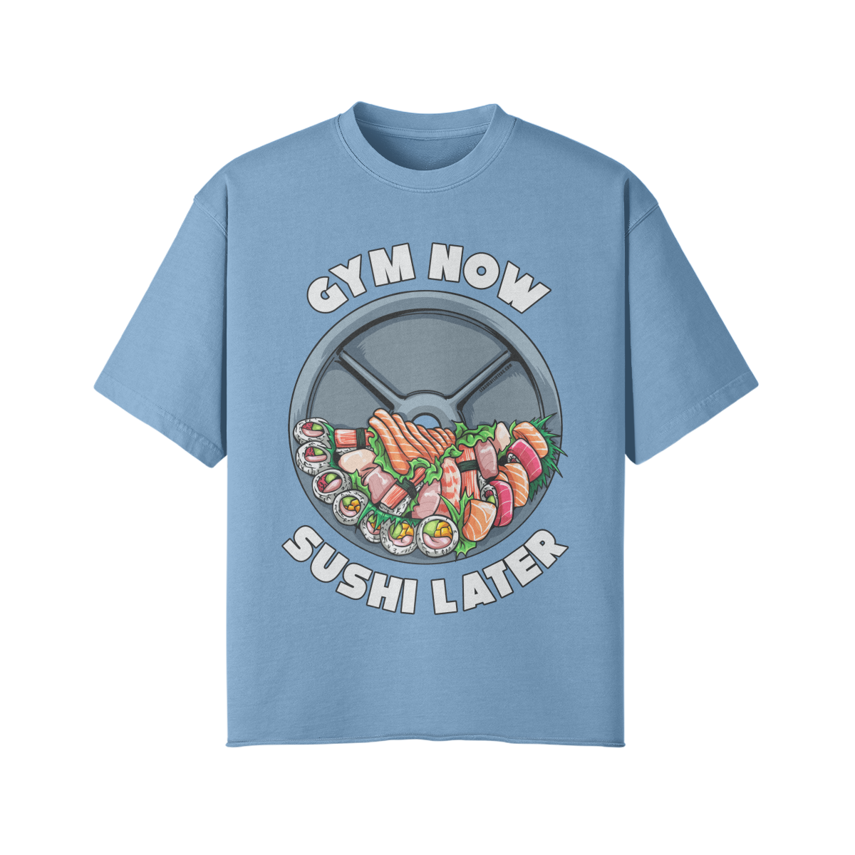 GYM NOW SUSHI LATER- Pump Top-Medium Blue-League of Lifters