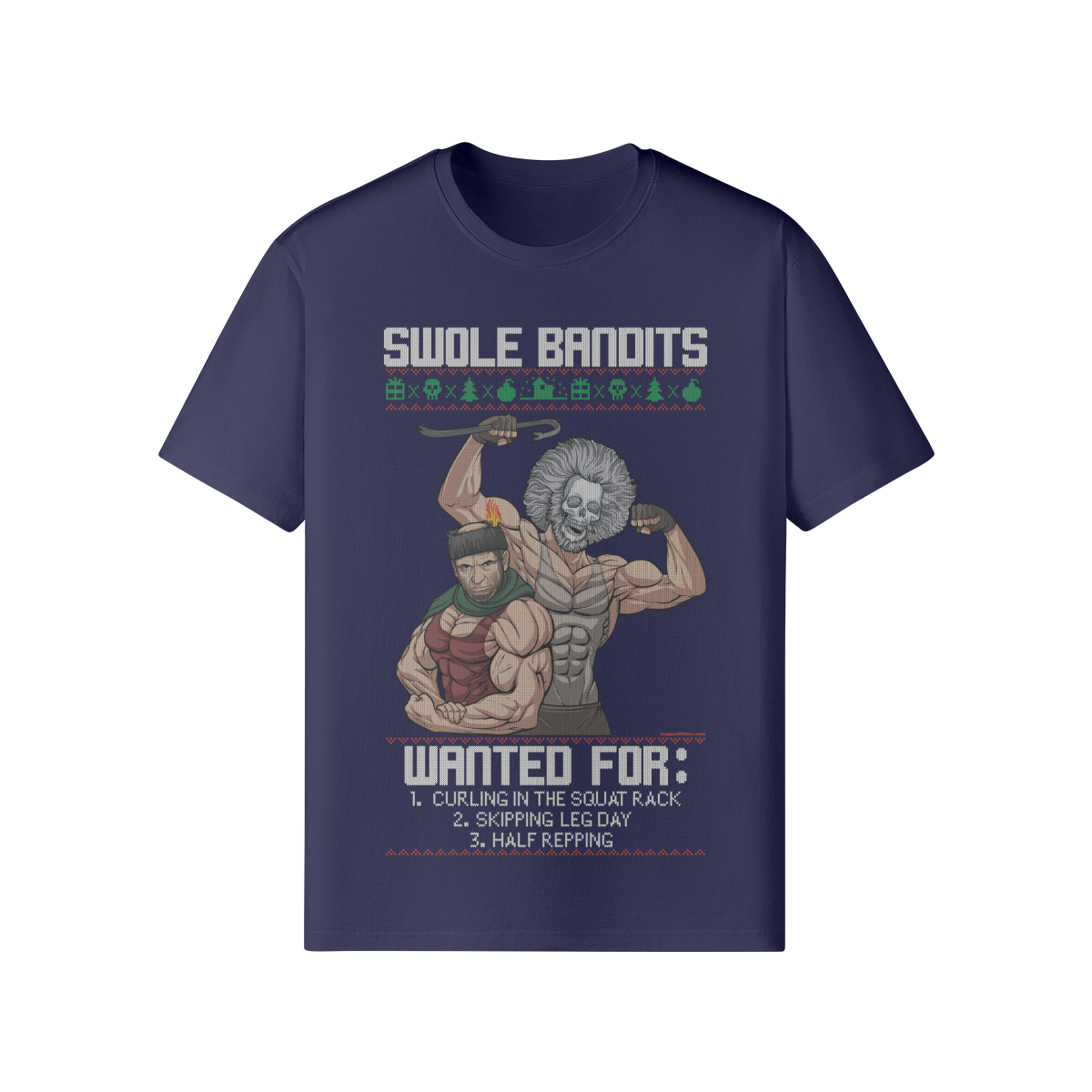 SWOLE BANDITS VARIANT- Classic T-Shirt-Dark Navy-League of Lifters