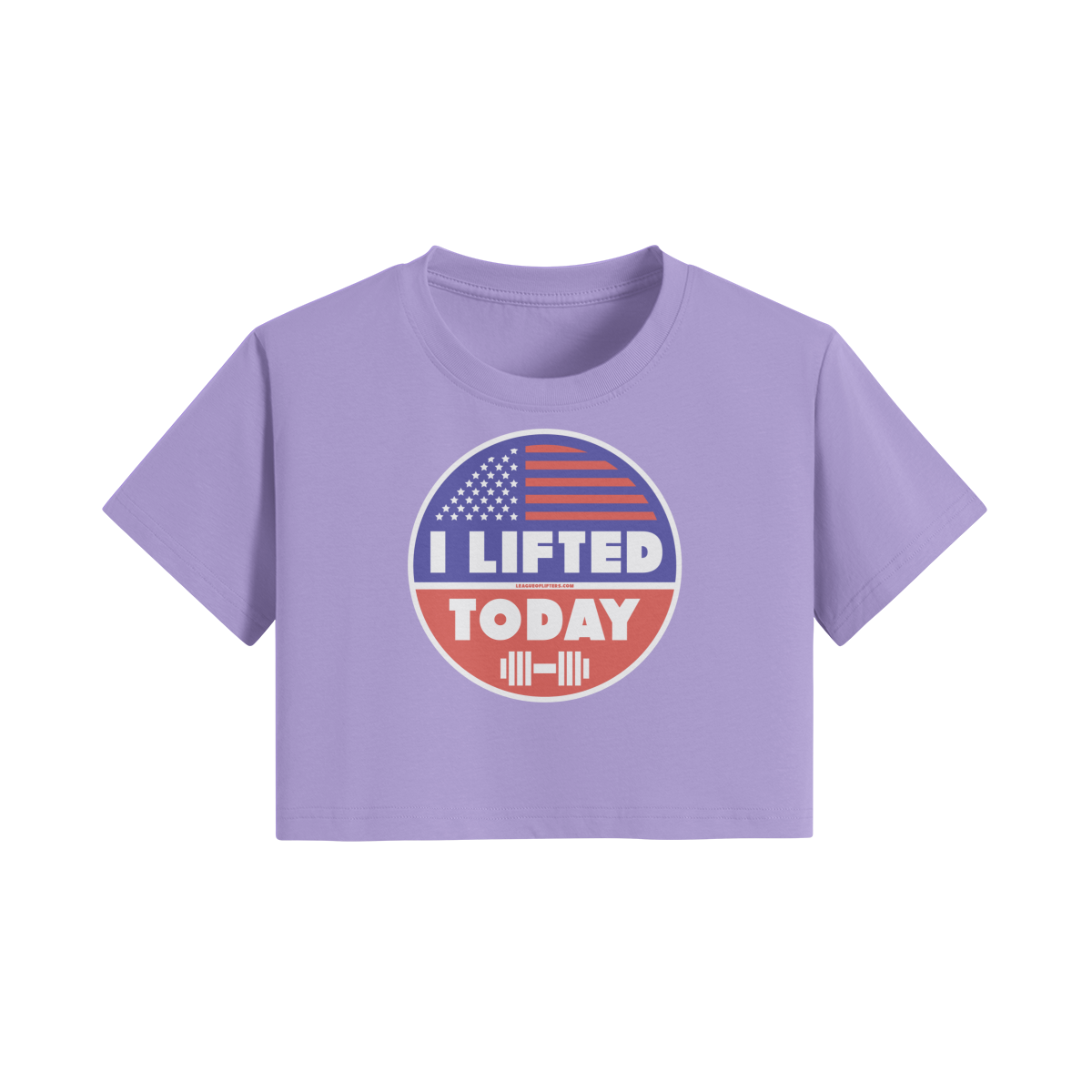 I LIFTED TODAY- Womens Crop Top-Lavender-League of Lifters