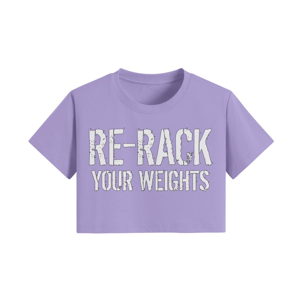 RE-RACK YOUR WEIGHTS- Womens Crop Top-Lavender-League of Lifters