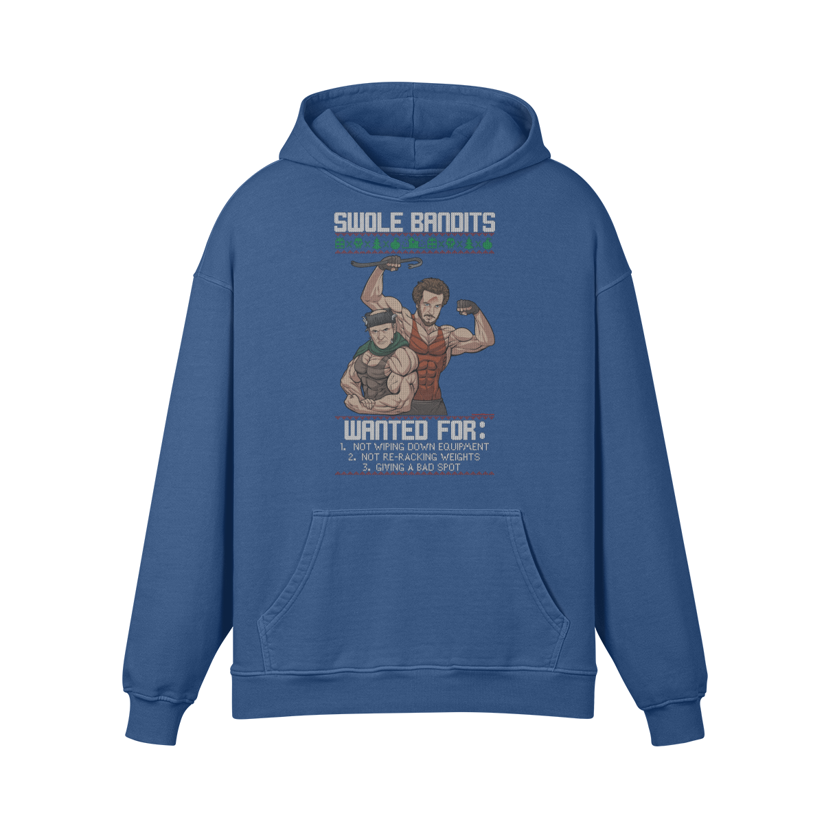 SWOLE BANDITS- Oversized Hoodie-Kashmir Blue-League of Lifters