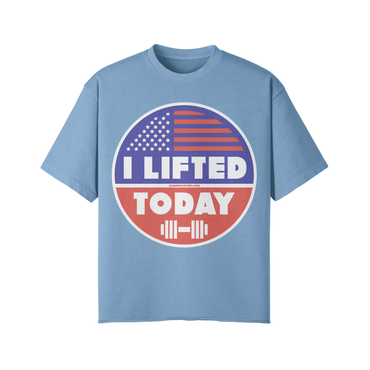 I LIFTED TODAY- Pump Top-Medium Blue-League of Lifters