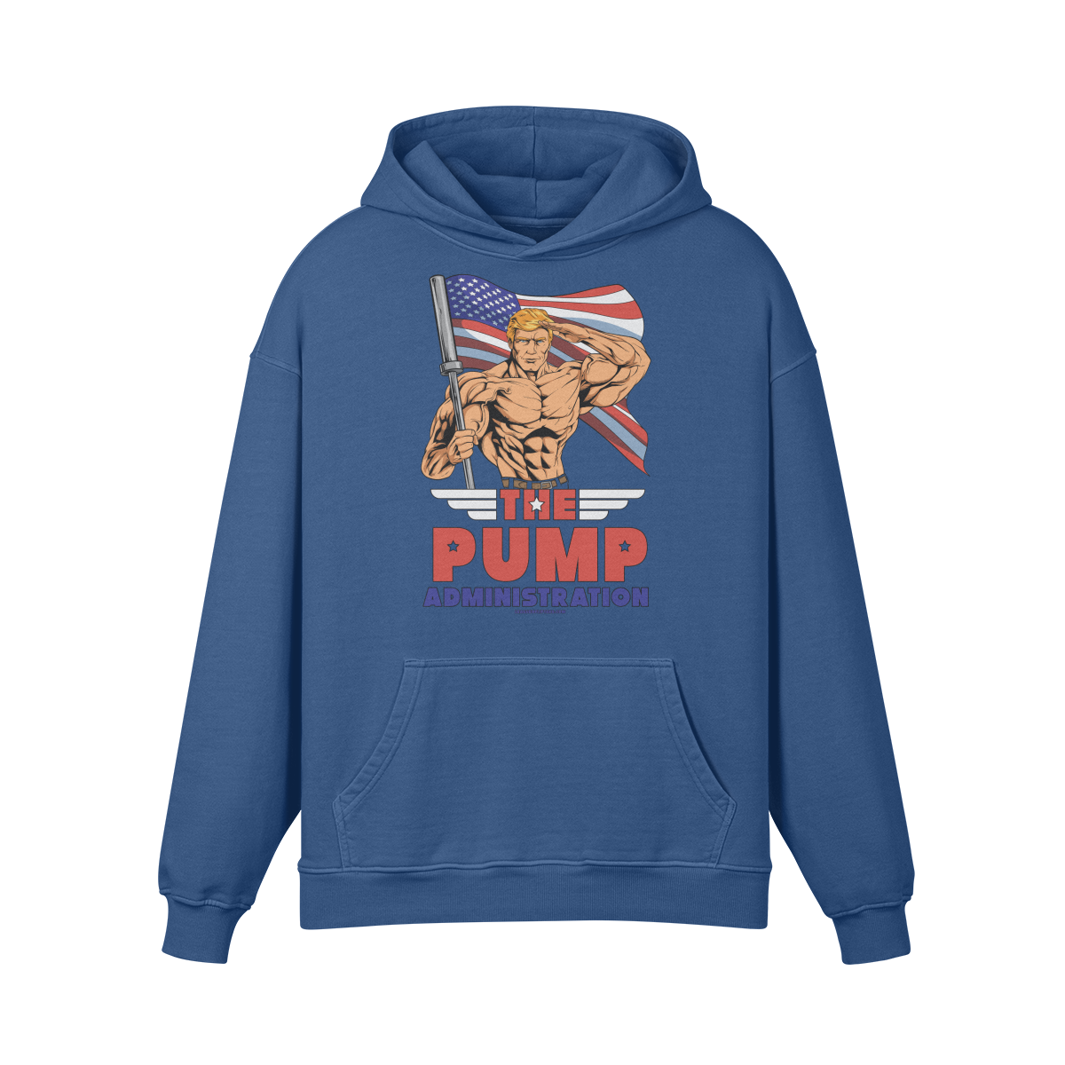 THE PUMP ADMINISTRATION- Oversized Hoodie-Kashmir Blue-League of Lifters