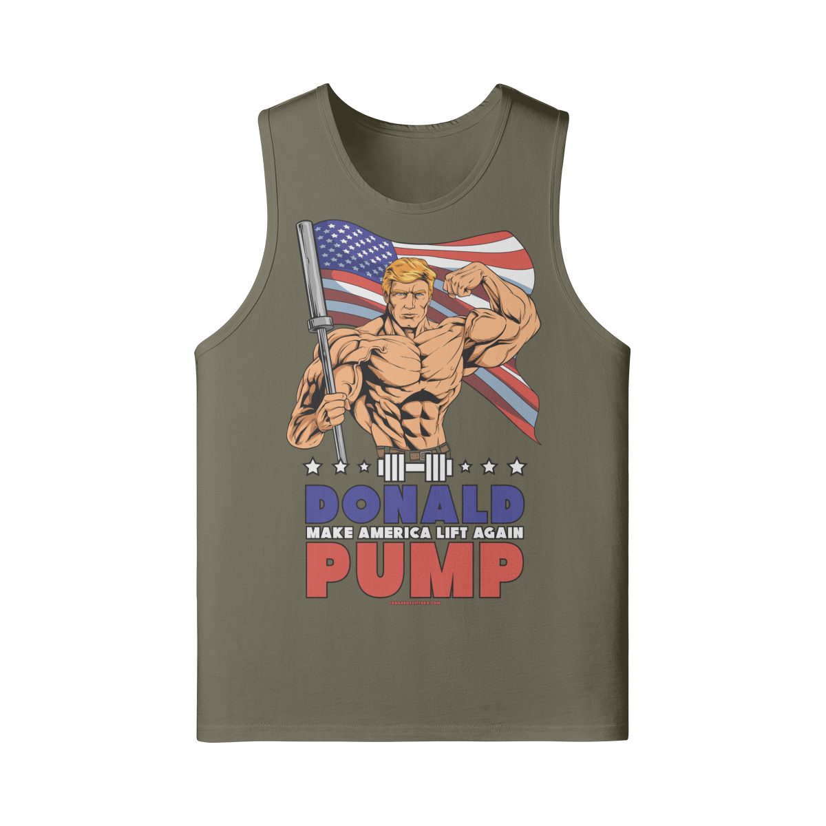 DONALD PUMP FLEX- Tank Top-Camel-League of Lifters