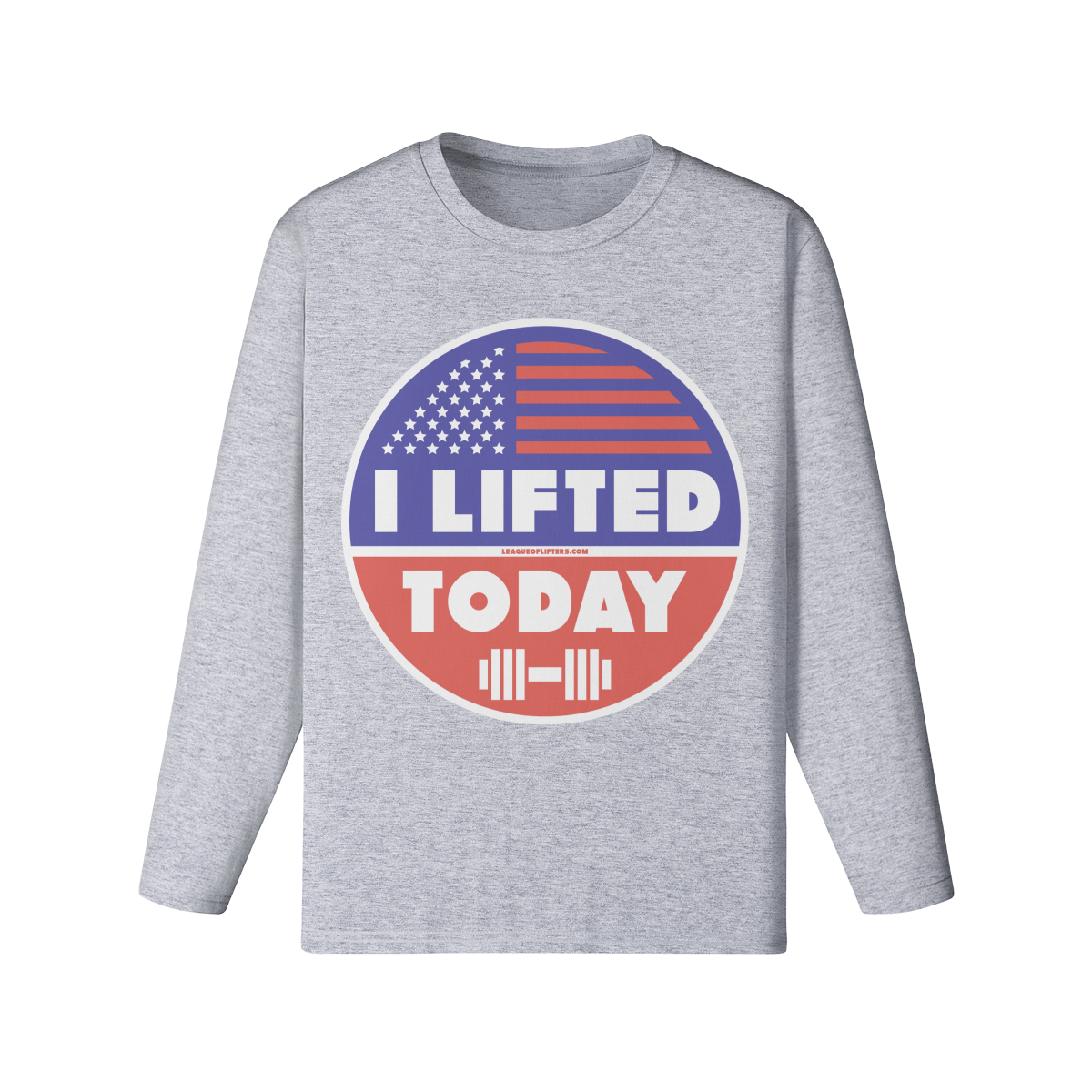 I LIFTED TODAY- Classic Long Sleeve Top-Medium Heather Gray-League of Lifters