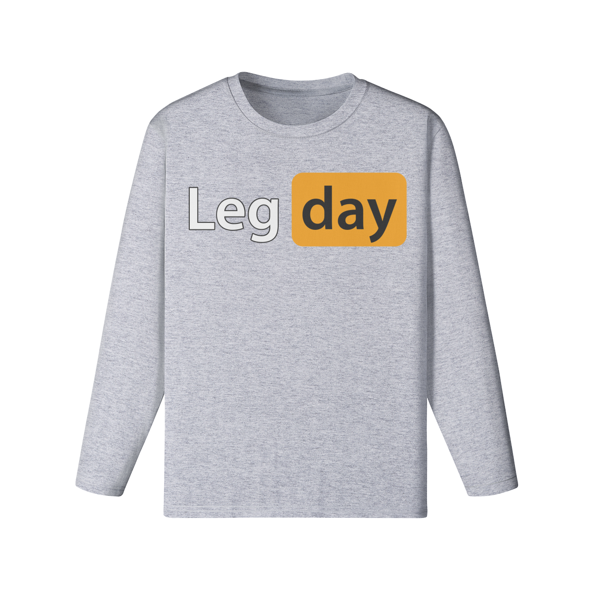 LEG DAY- Classic Long Sleeve Top-Medium Heather Gray-League of Lifters