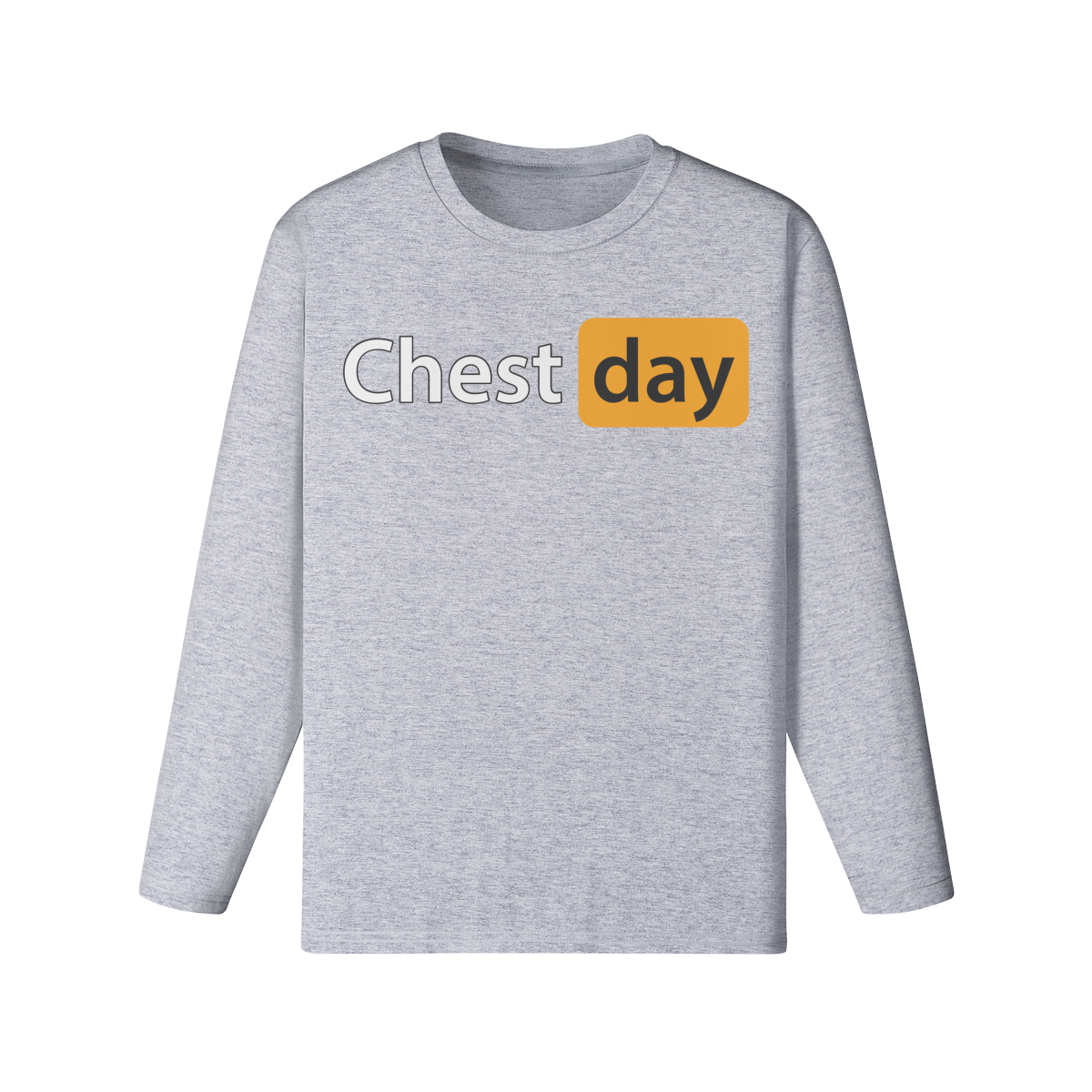 CHEST DAY- Classic Long Sleeve Top-Medium Heather Gray-League of Lifters