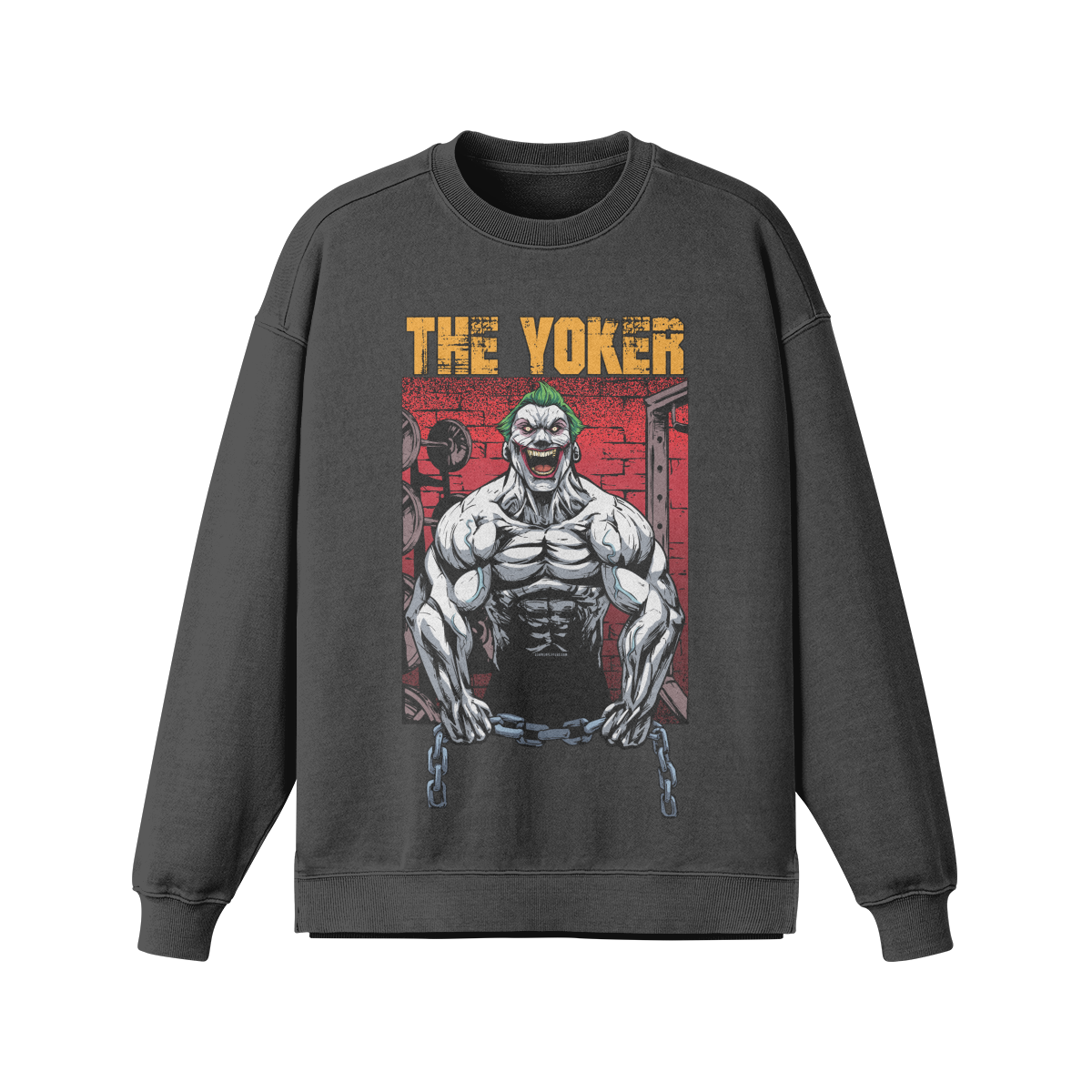 THE YOKER- Oversized Long Sleeve Sweatshirt-Eclipse Gray-League of Lifters
