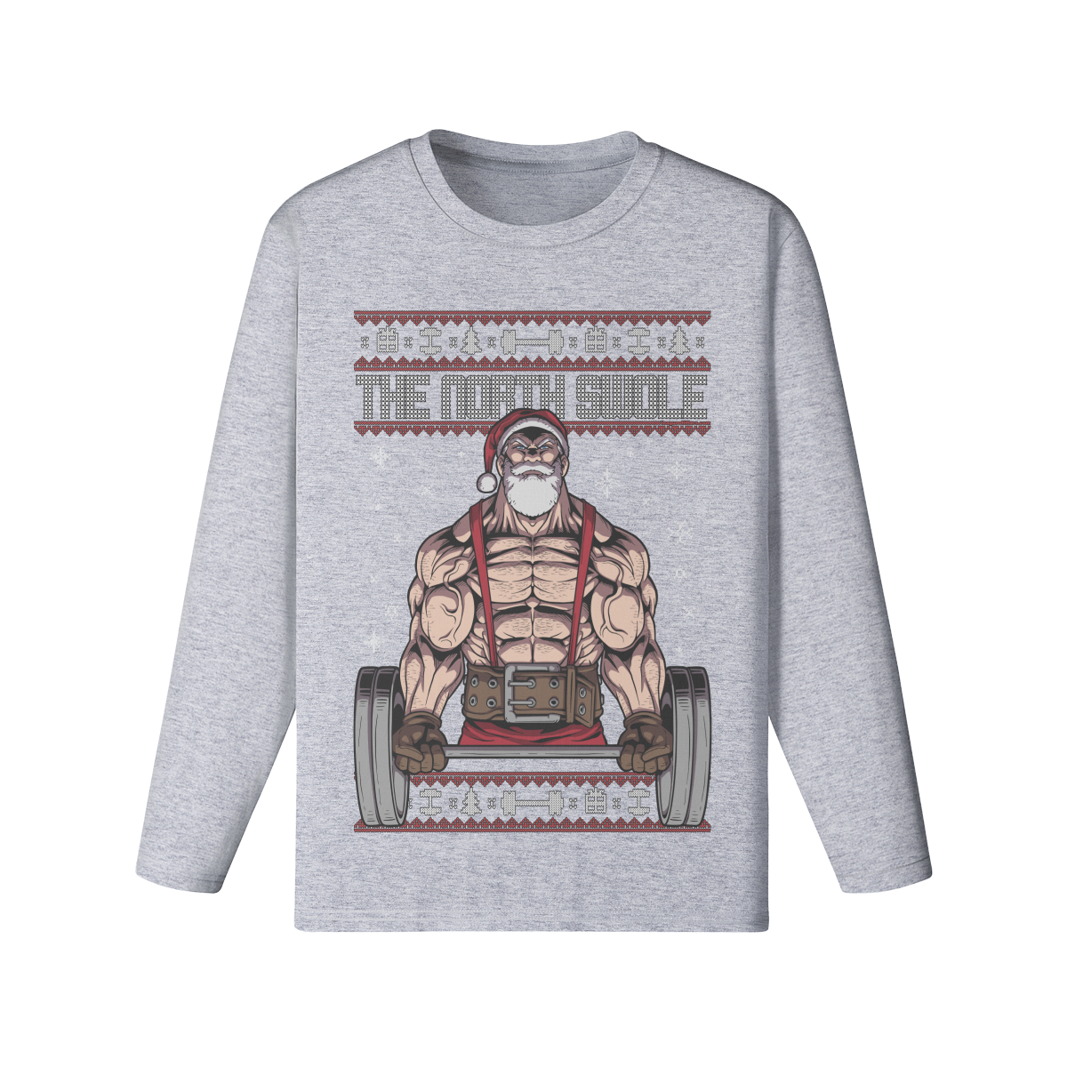 THE NORTH SWOLE- Classic Long Sleeve Top-Medium Heather Gray-League of Lifters