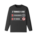 2 THINGS I LIKE- Classic Long Sleeve Top-Black-League of Lifters