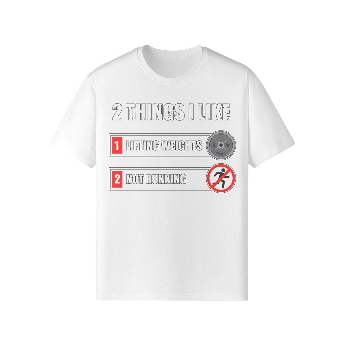 2 THINGS I LIKE- Classic T-Shirt-White-League of Lifters