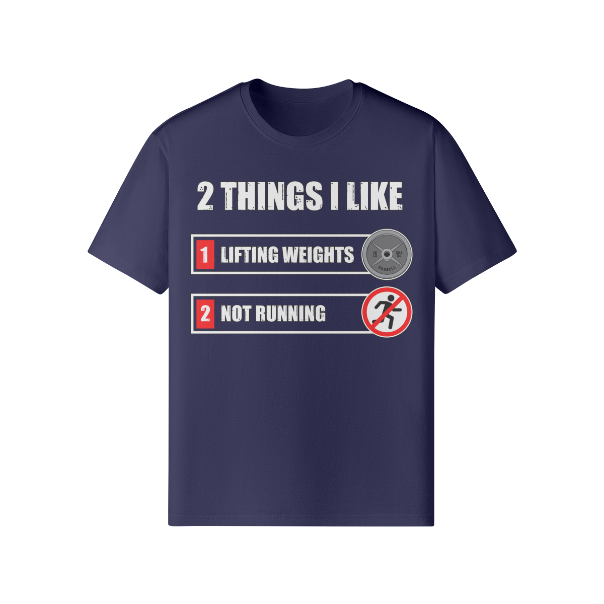 2 THINGS I LIKE- Classic T-Shirt-Dark Navy-League of Lifters