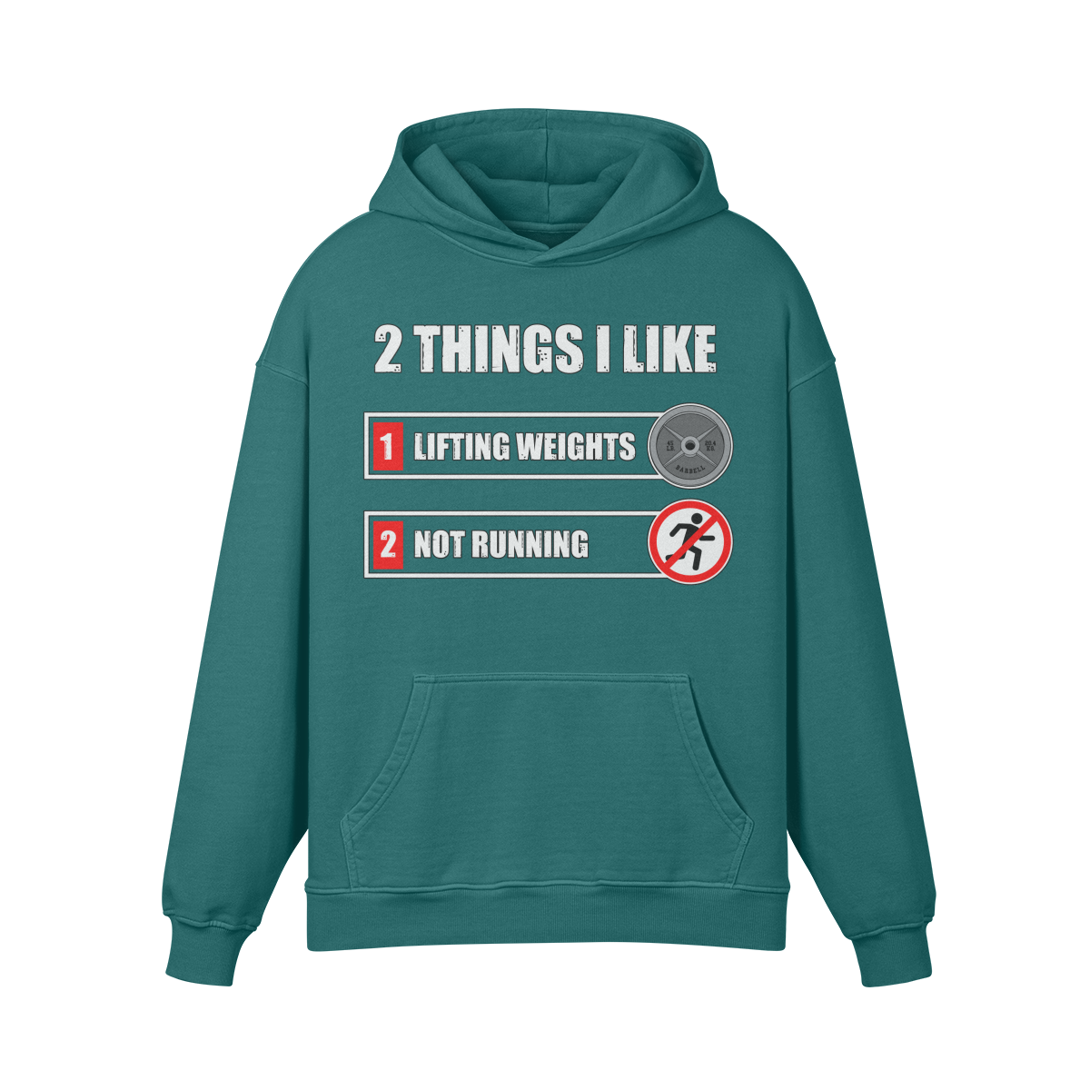 2 THINGS I LIKE- Oversized Hoodie-Blueish Green-League of Lifters