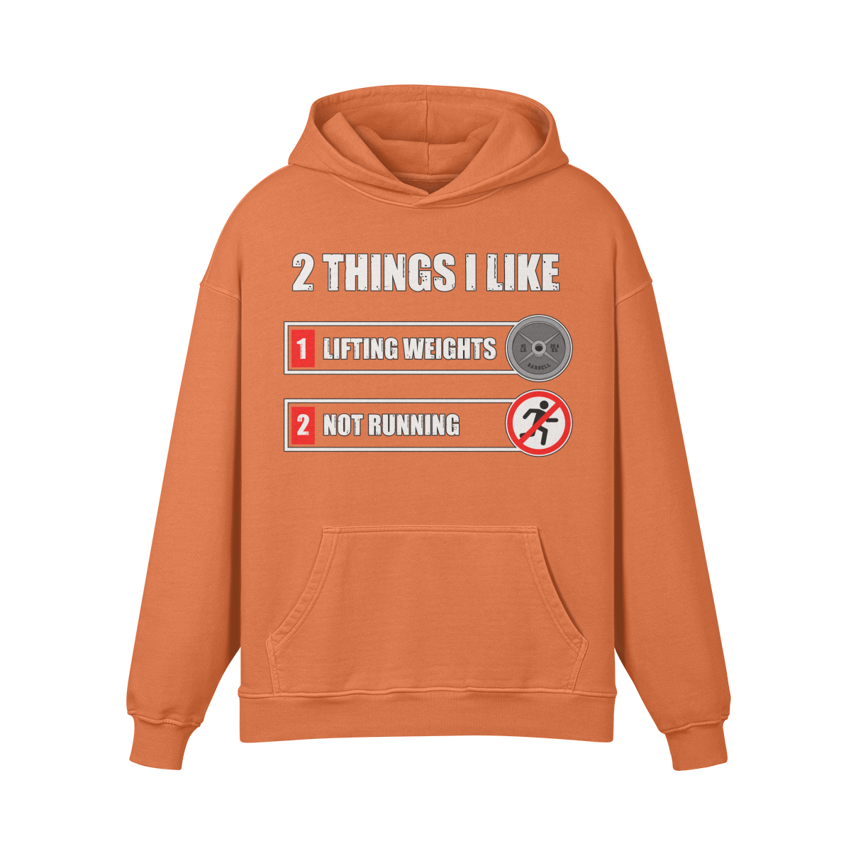 2 THINGS I LIKE- Oversized Hoodie-Copper Red-League of Lifters