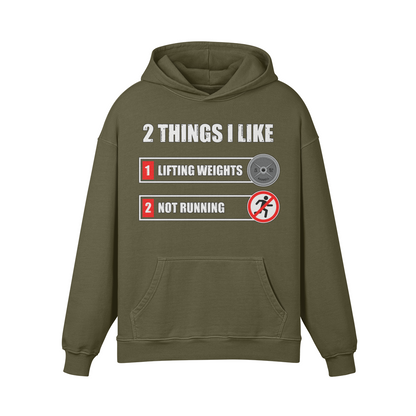 2 THINGS I LIKE- Oversized Hoodie-Olive Green-League of Lifters