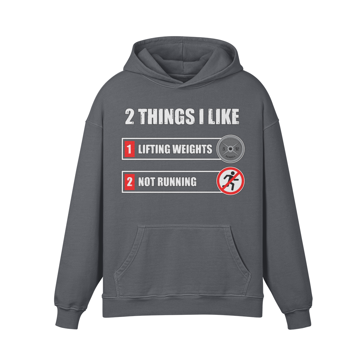 2 THINGS I LIKE- Oversized Hoodie-Carbon Gray-League of Lifters