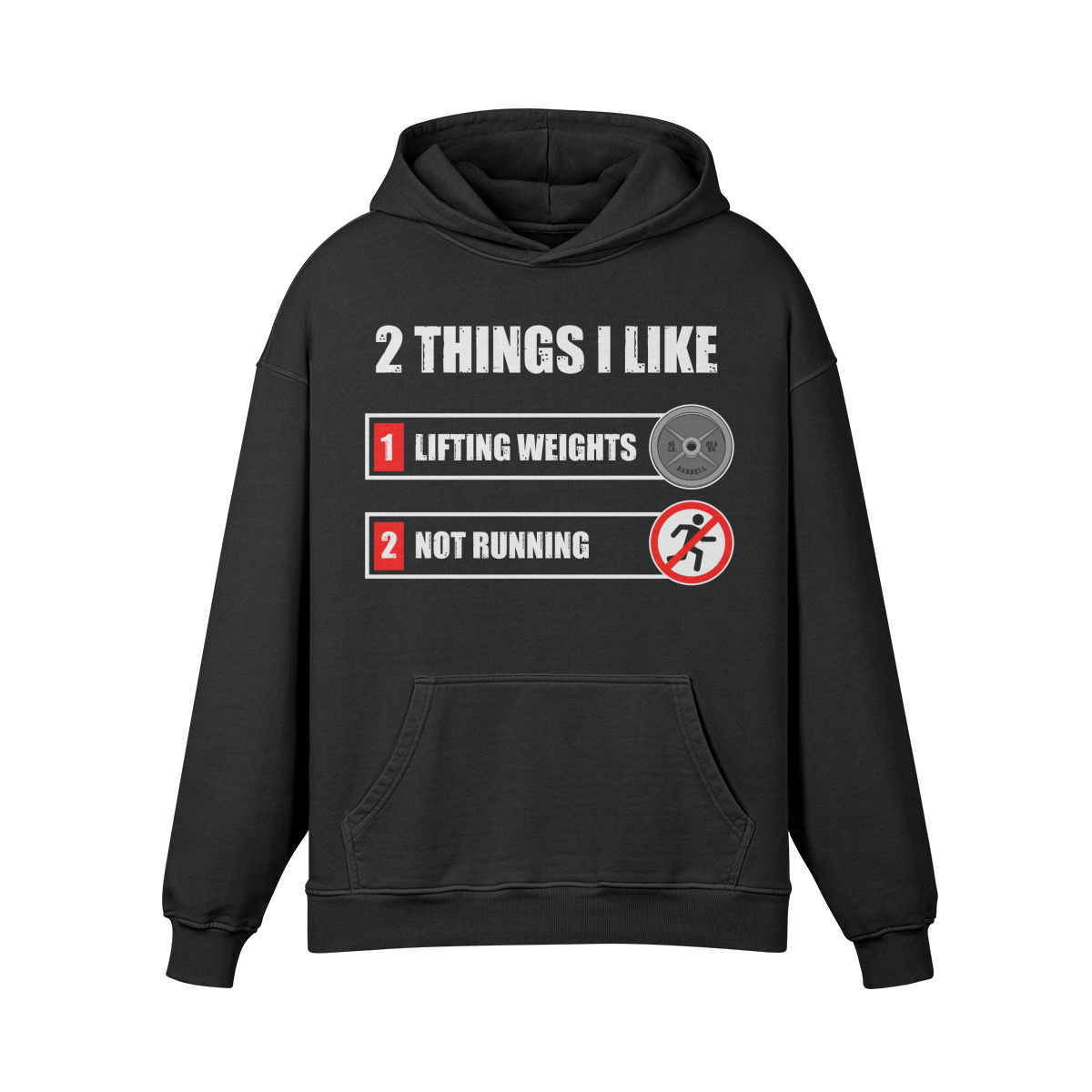 2 THINGS I LIKE- Oversized Hoodie-Faded Black-League of Lifters