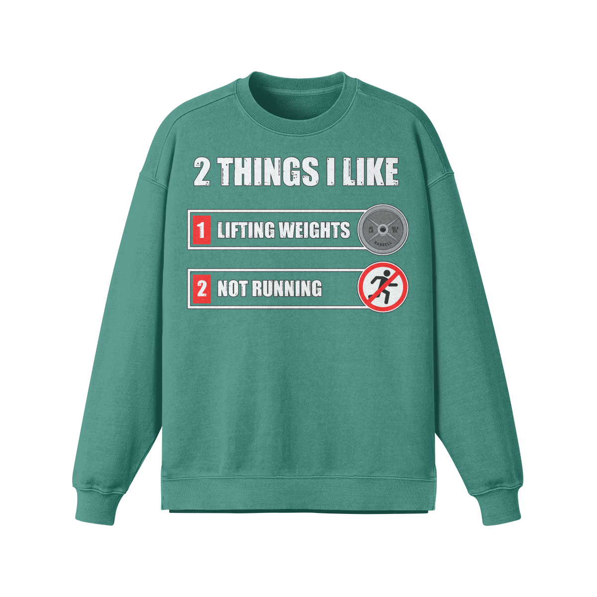 2 THINGS I LIKE- Oversized Long Sleeve Sweatshirt-Wintergreen Dream-League of Lifters