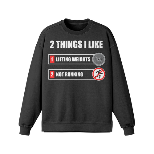 2 THINGS I LIKE- Oversized Long Sleeve Sweatshirt-Faded Black-League of Lifters