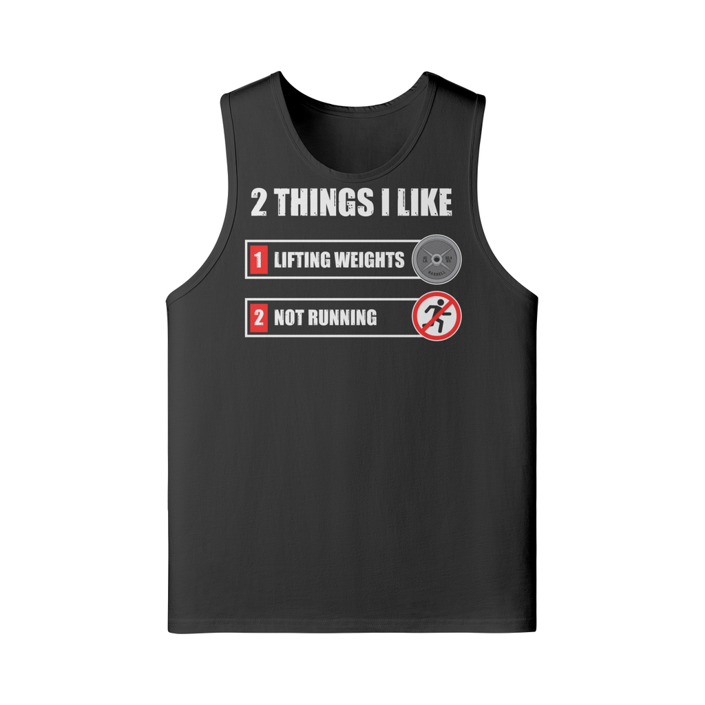 2 THINGS I LIKE- Tank Top-Black-League of Lifters