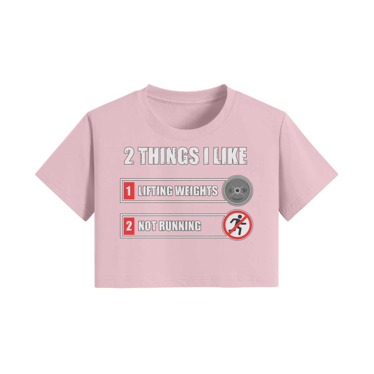 2 THINGS I LIKE- Womens Crop Top-Pink-League of Lifters