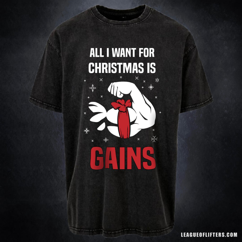 ALL I WANT FOR CHRISTMAS IS GAINS- Pump Top-League of Lifters