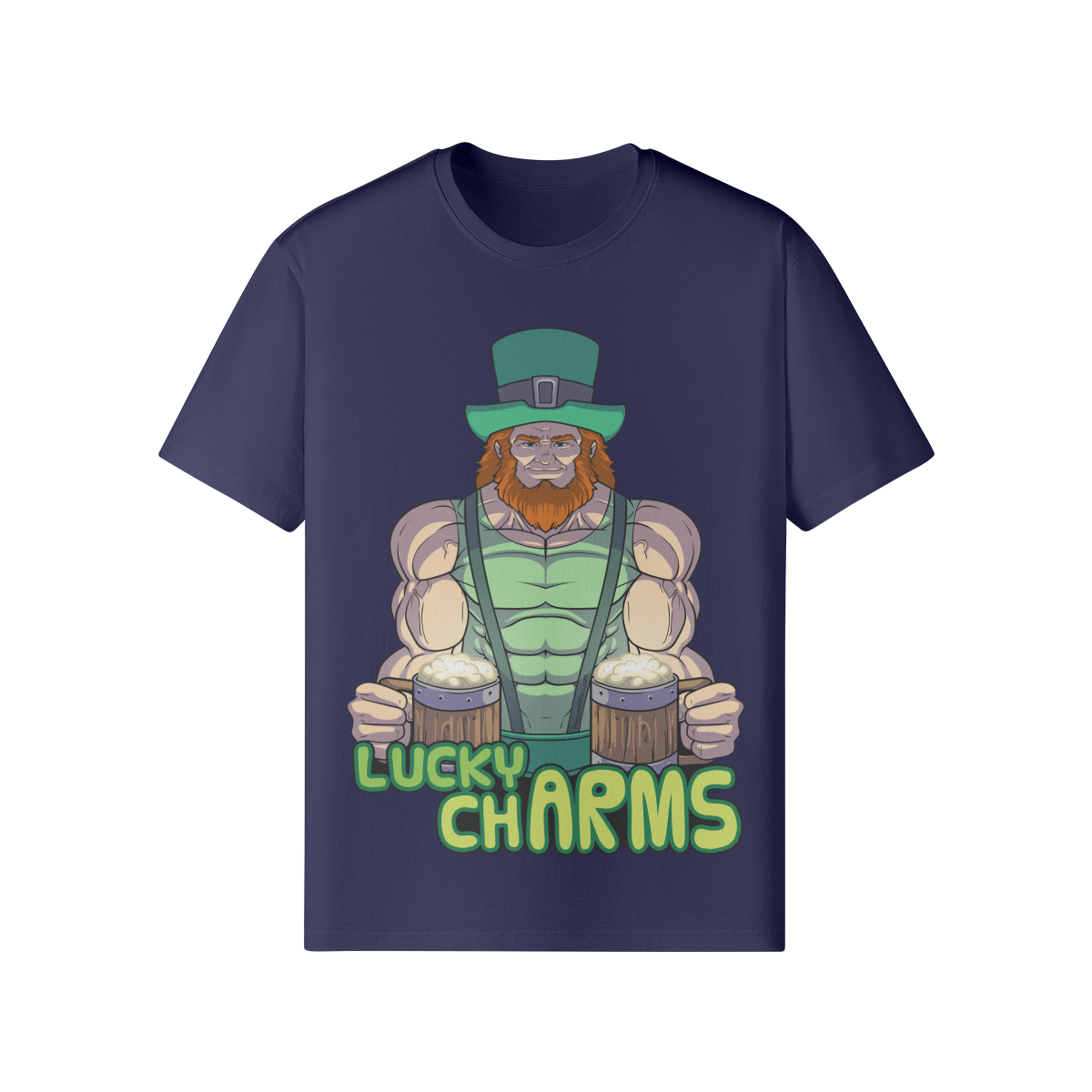 LUCKY CHARMS- Classic T-Shirt-Dark Navy-League of Lifters