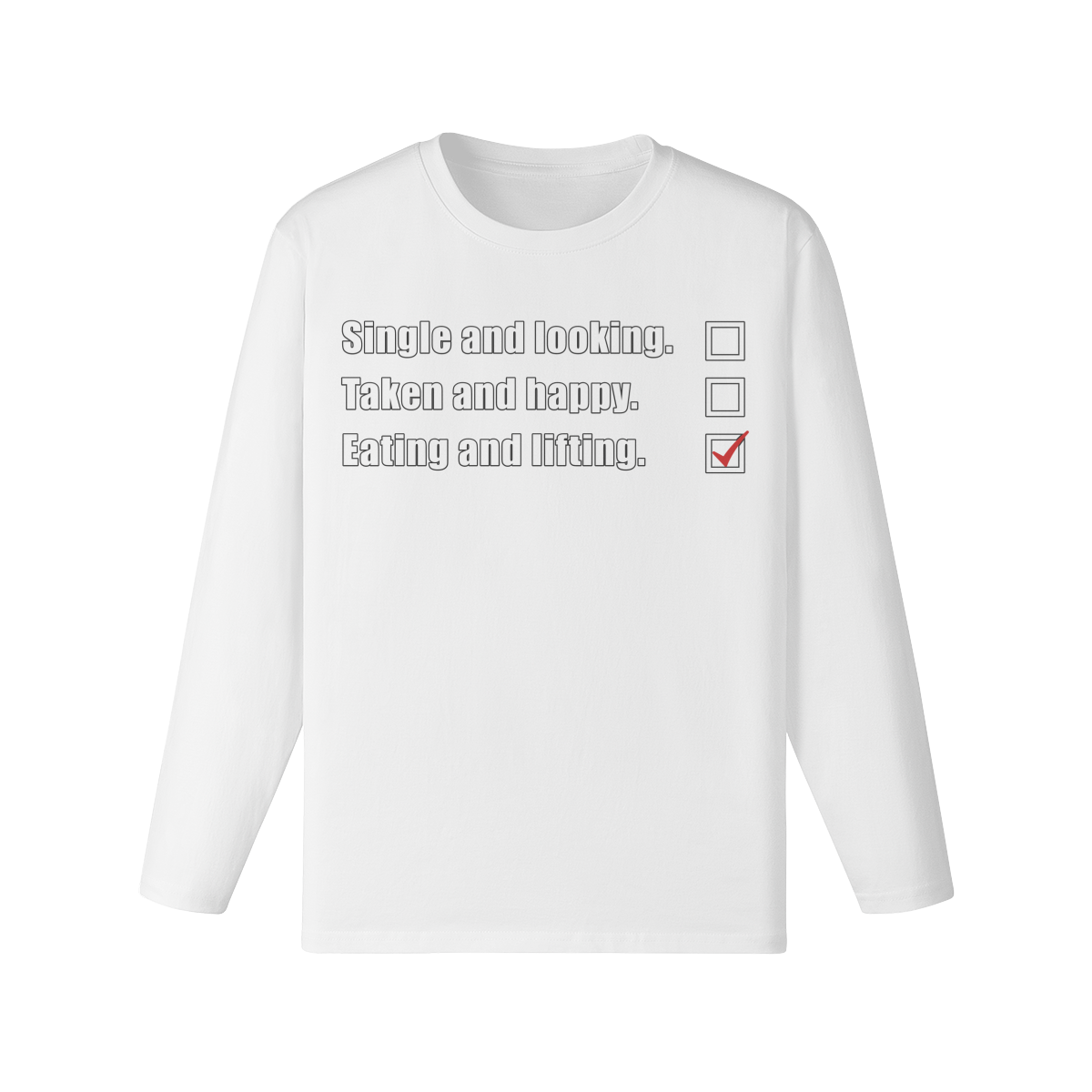 EATING AND LIFTING- Classic Long Sleeve Top-White-League of Lifters