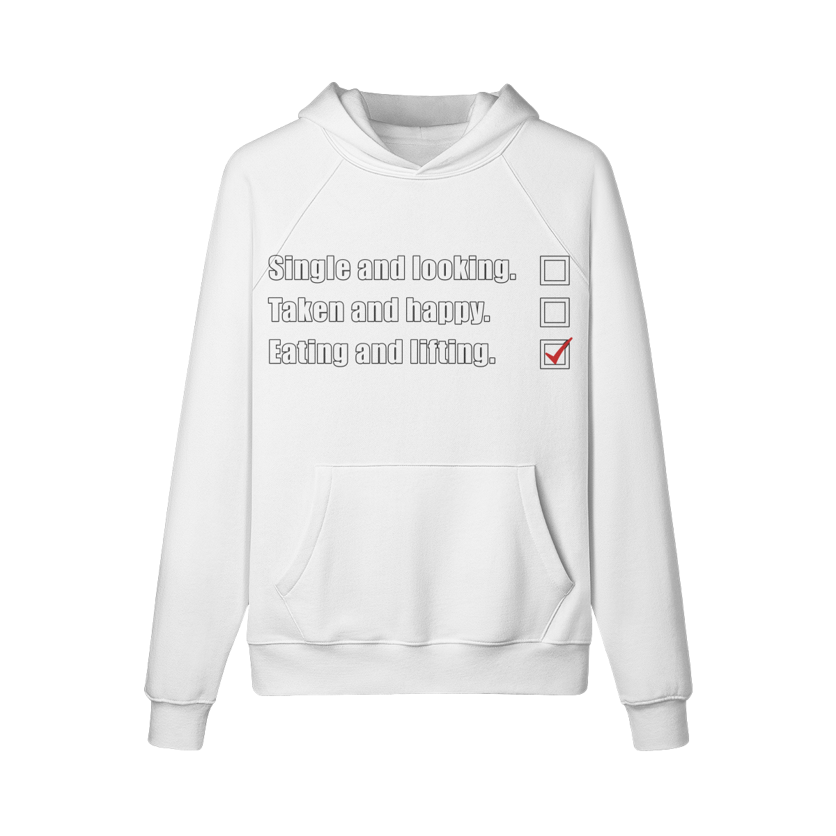 EATING AND LIFTING- Hoodie-White-League of Lifters