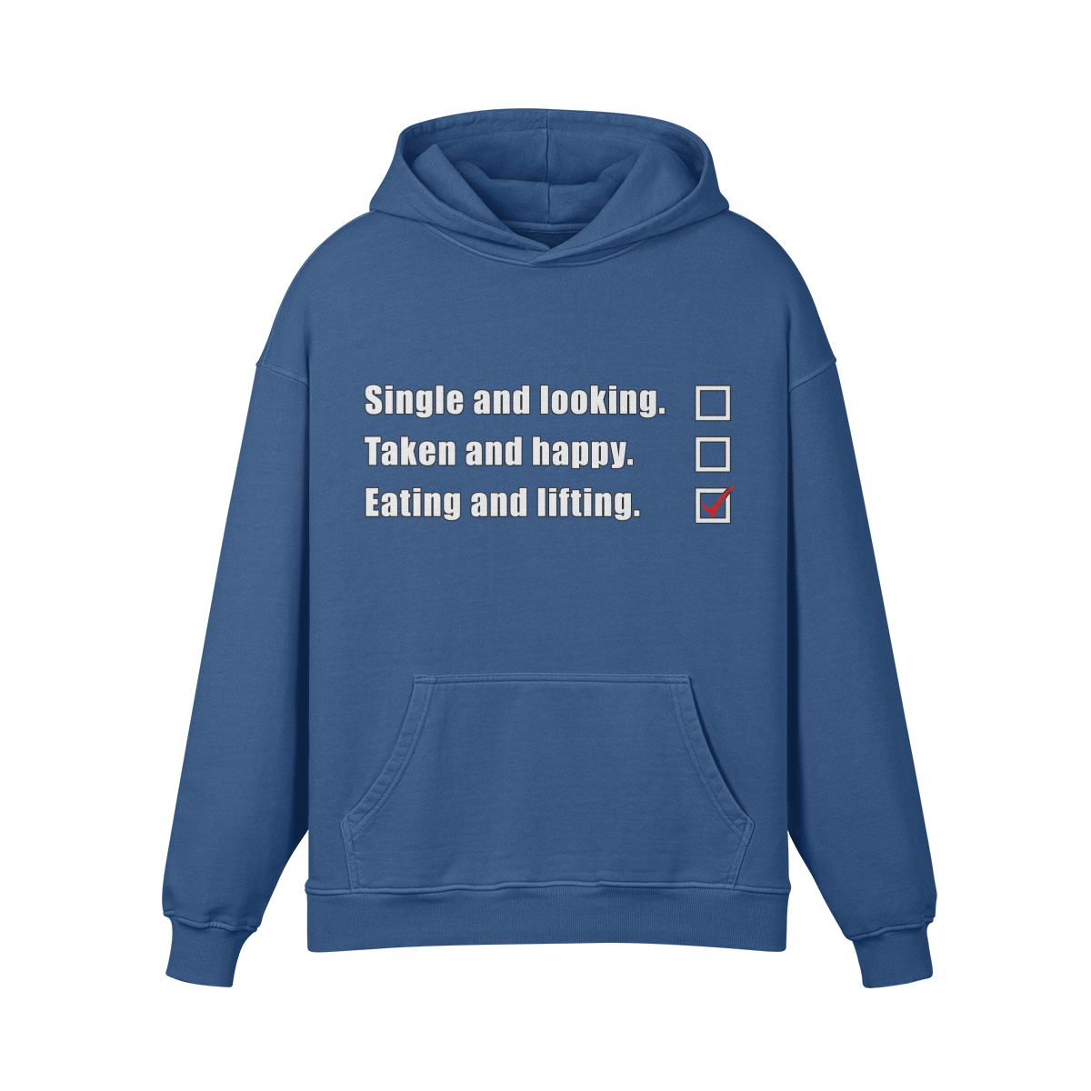 EATING AND LIFTING- Oversized Hoodie-Kashmir Blue-League of Lifters