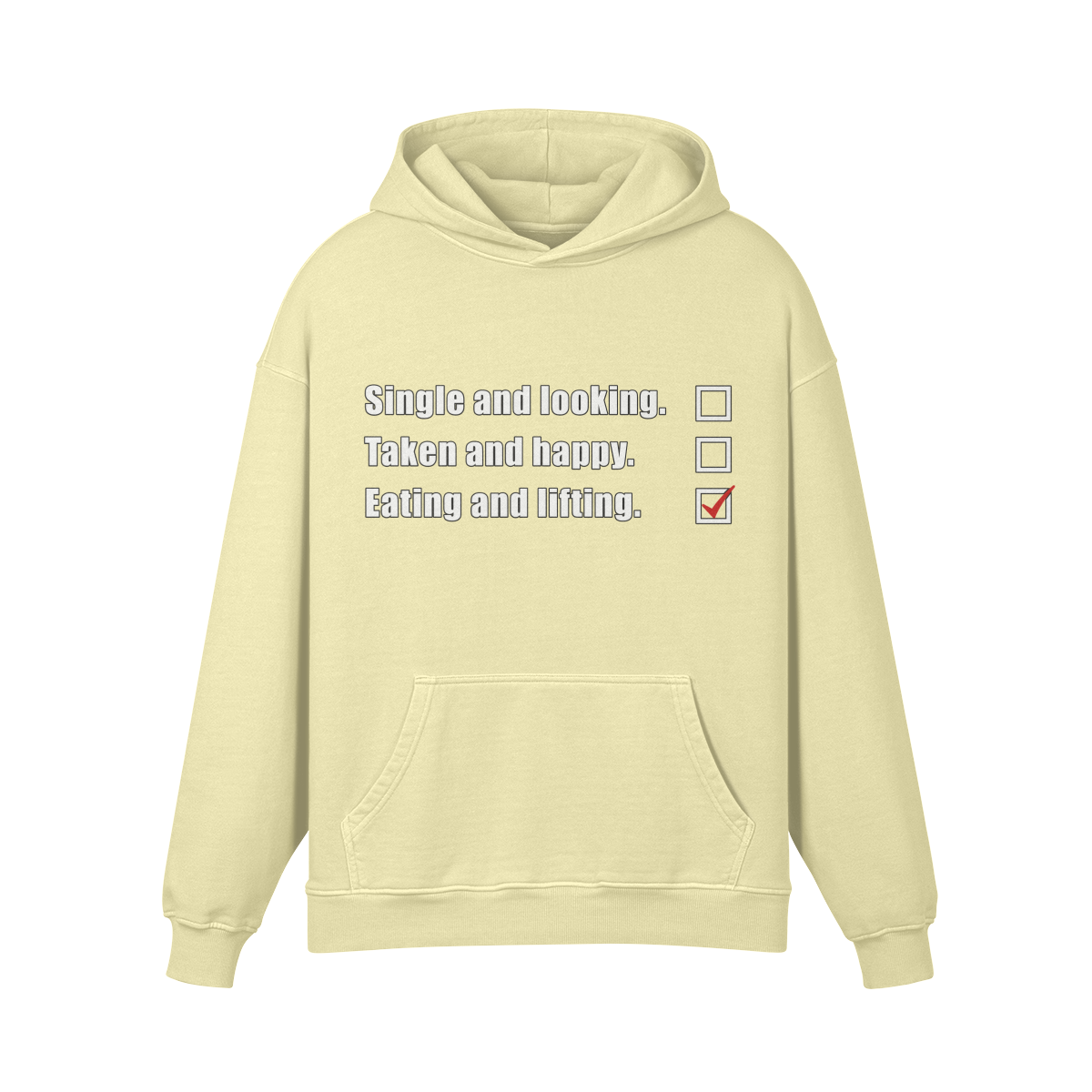 EATING AND LIFTING- Oversized Hoodie-Pale Spring Bud-League of Lifters