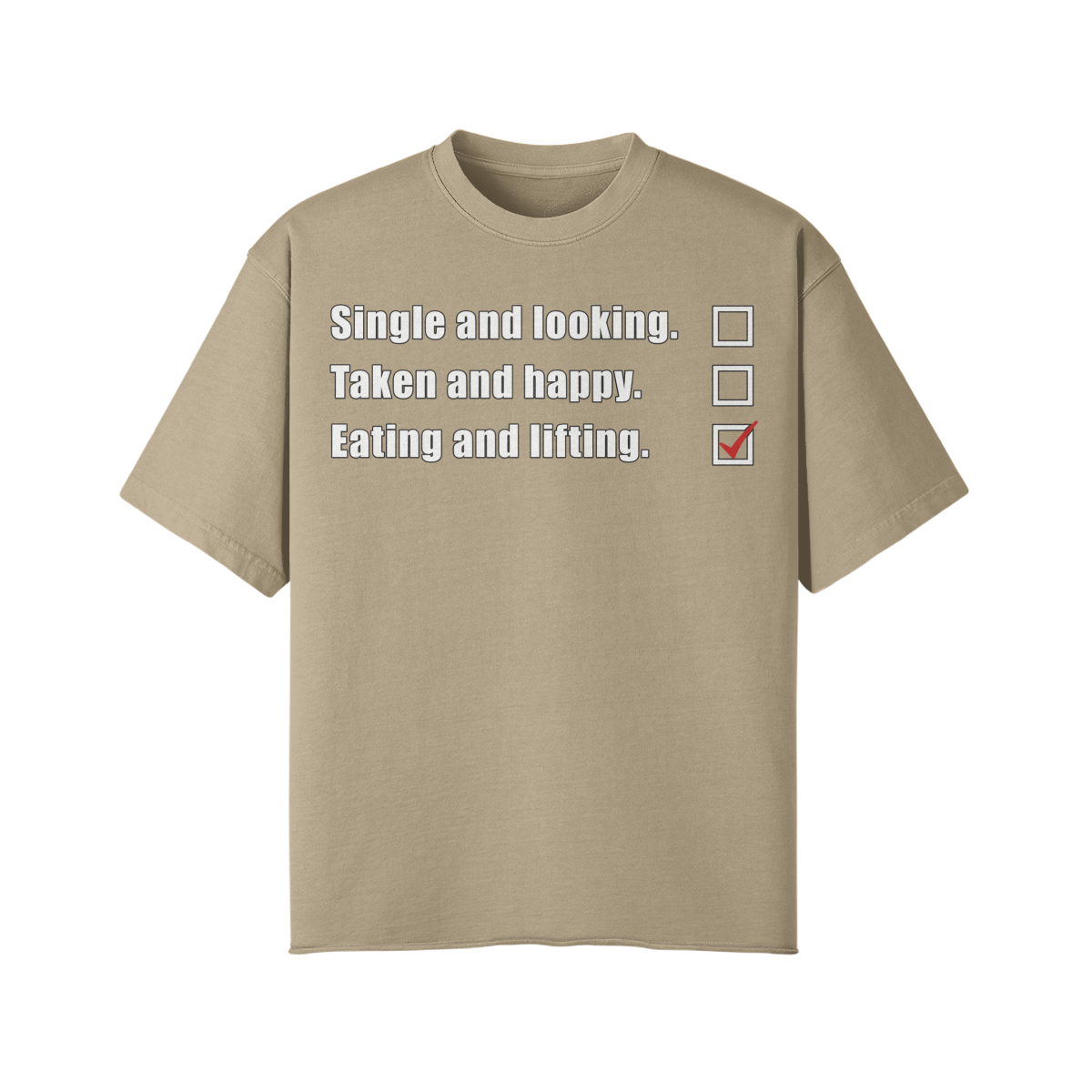 EATING AND LIFTING- Pump Top-Khaki-League of Lifters